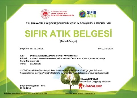 Zero Waste Certificate